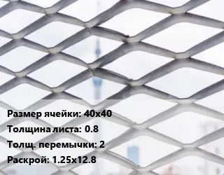 Сетка ЦПВС 40х40 s=0.8 2 Раскрой: 1.25х12.8